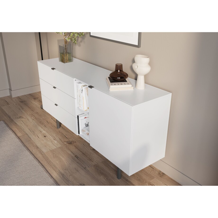 Biała komoda z szufladami Skandica MYWAY / szer. 160 cm