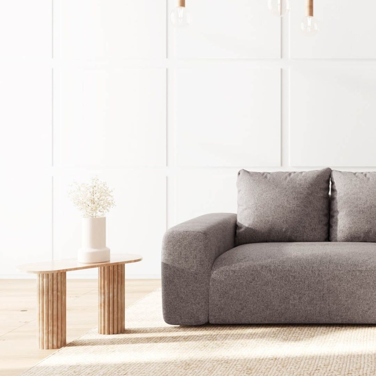 Monce Sofa narożna prawa jasnoszara