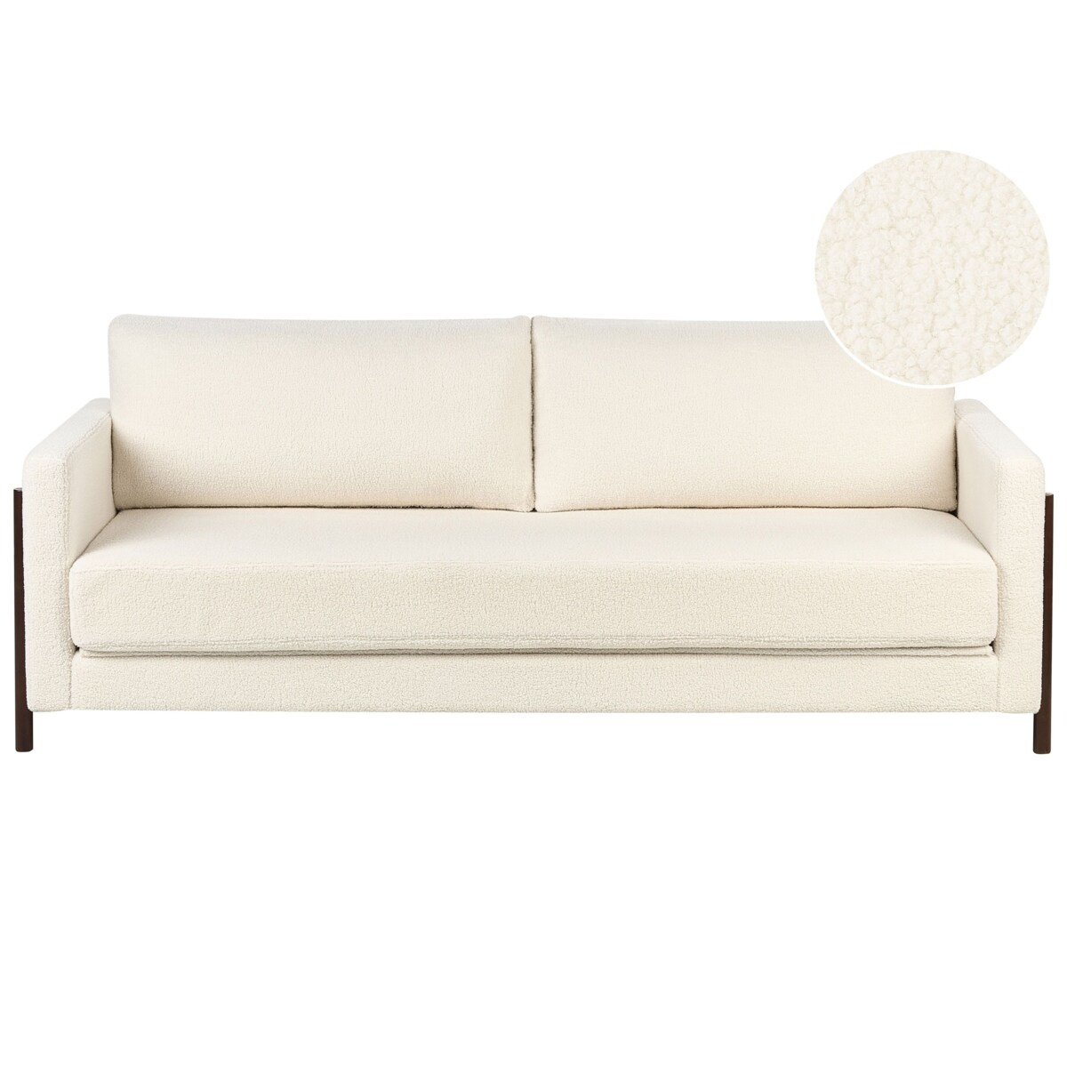 Sofa rozkładana boucle biała ORSA