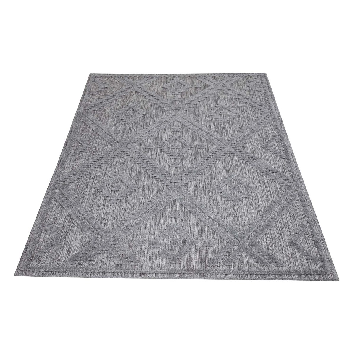 Dywan na zewnątrz i do wnętrz romby Sanori 4540 Antracyt 150x150