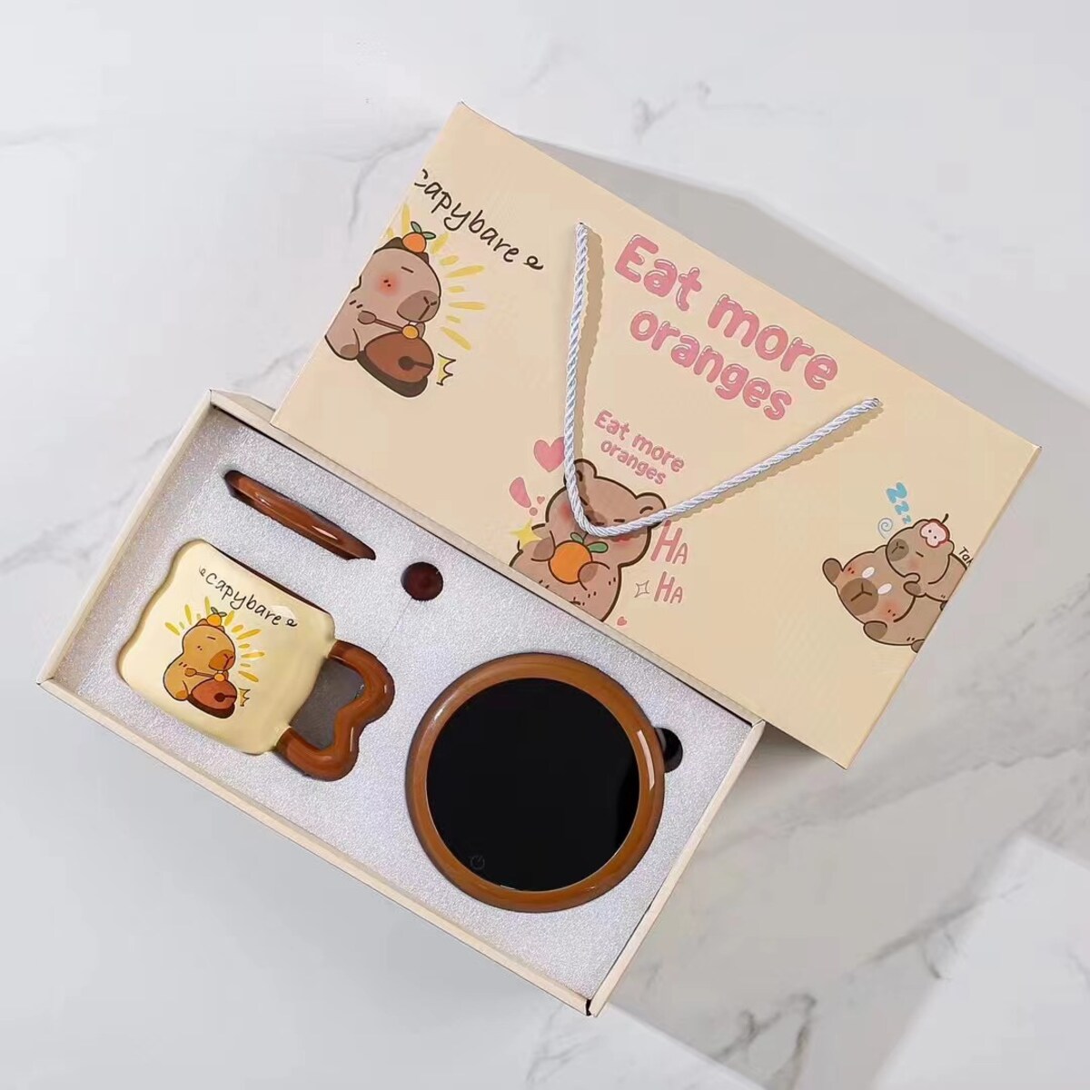 KUBEK Z PODGRZEWACZEM USB Łyżka Kabel USB KUBEK ŚWIĄTECZNY DO KAWY Prezent