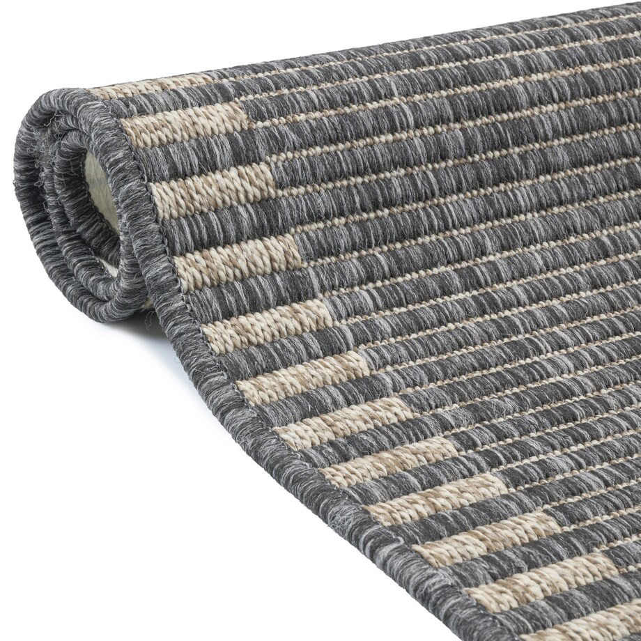 Chodnik płasko tkany Roma 68x114 cm Ramka Antracytowy