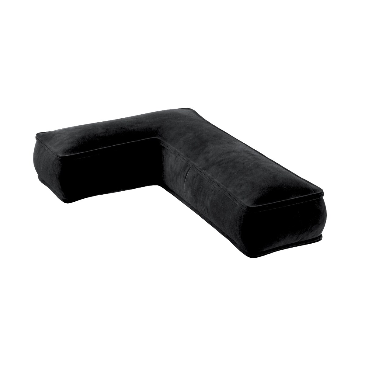 Poduszka literka L, głęboka czerń, 35x40cm, Posh Velvet