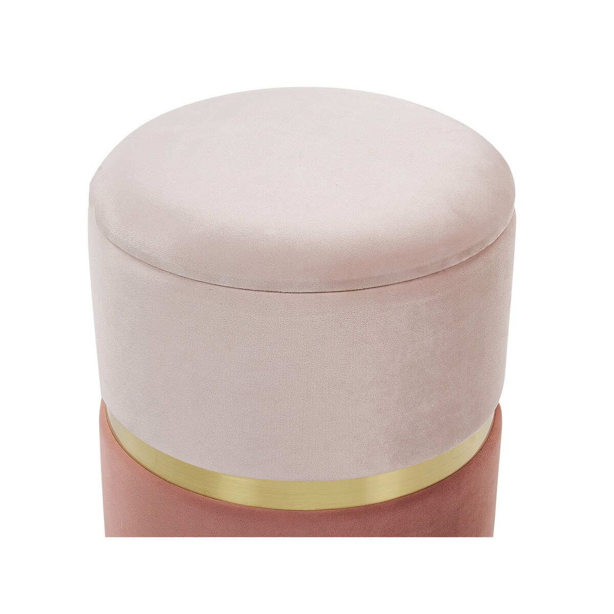 Zestaw 2 pufów ze schowkiem różowy WICHITA