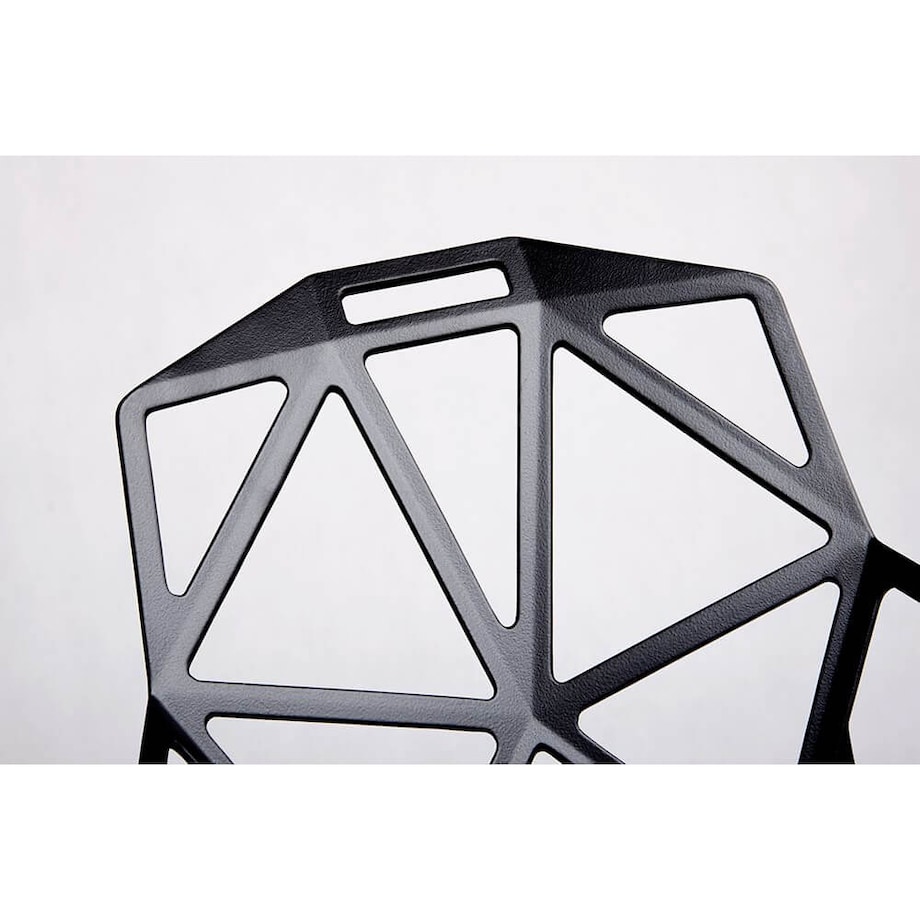 Ażurowe krzesło Split Premium DC-362.ALLBLACK King Home geometryczne czarne