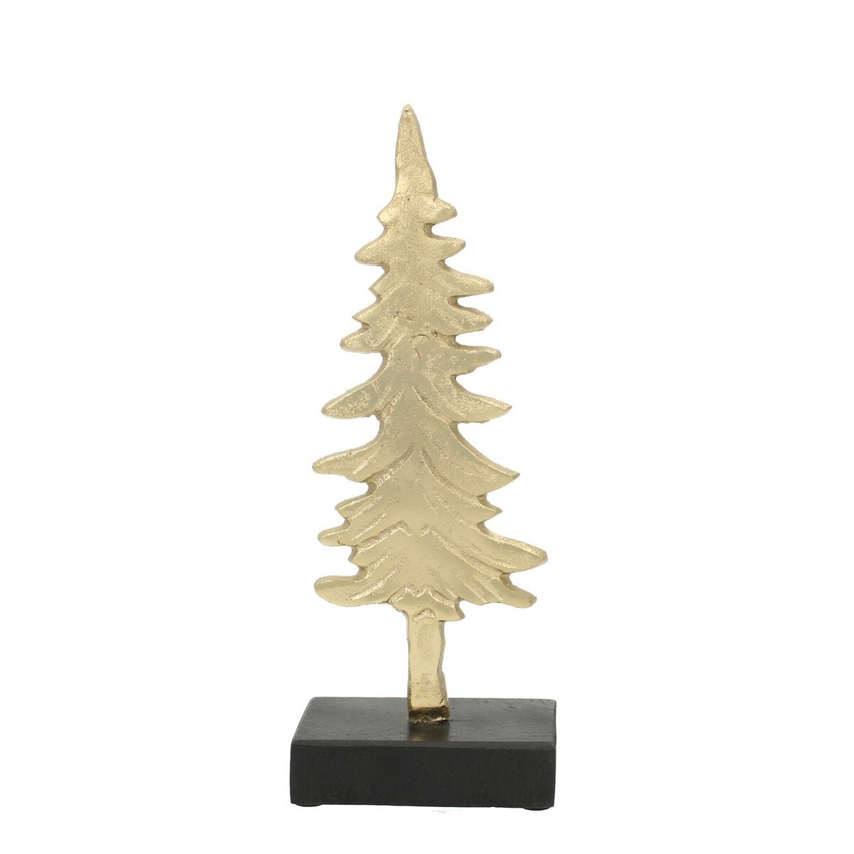 Dekoracja Gold Fir 26cm boże narodzenie, święta, świąteczne, czarny-złoty, 9 x 5 x 26 cm