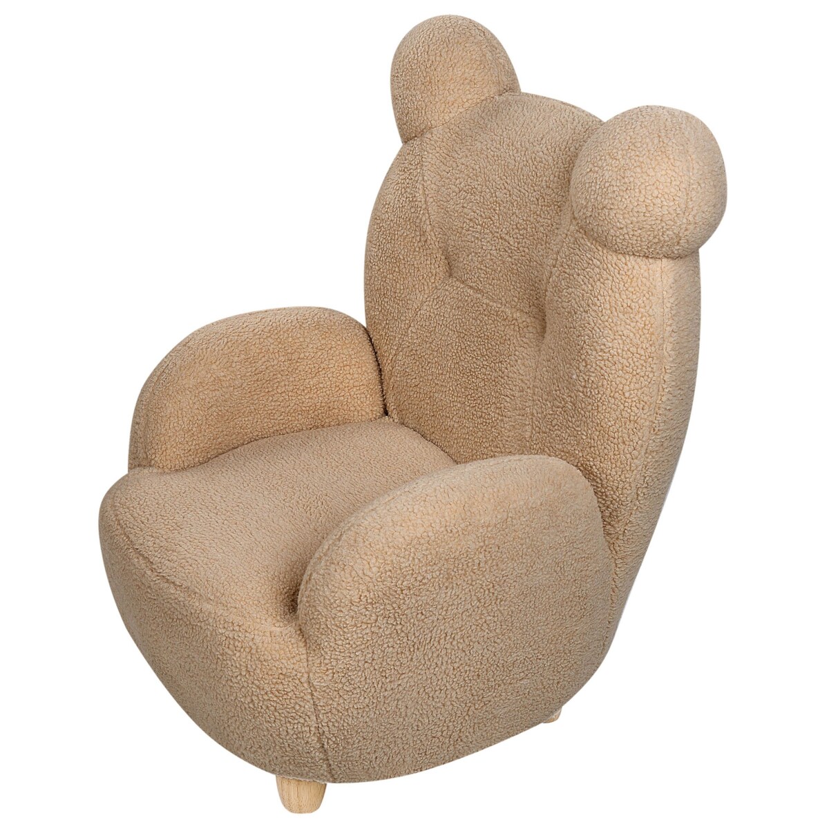 Fotel dziecięcy boucle miś jasnobrązowy MELBU