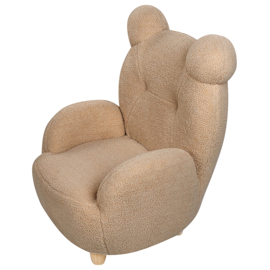 Fotel dziecięcy boucle miś jasnobrązowy MELBU