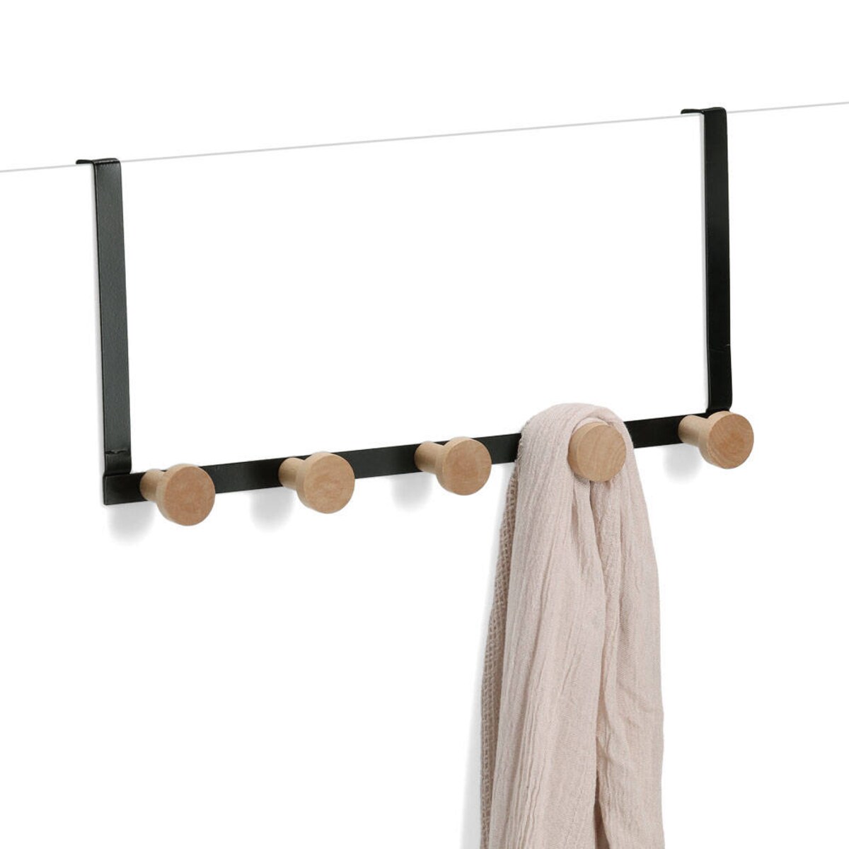 Metalowy wieszak na drzwi, 5 haczyków