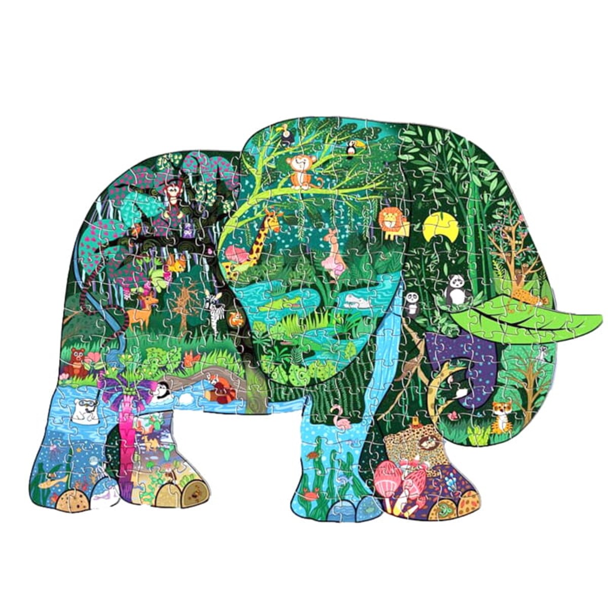 Puzzle edukacyjne - SŁOŃ - 128 el.