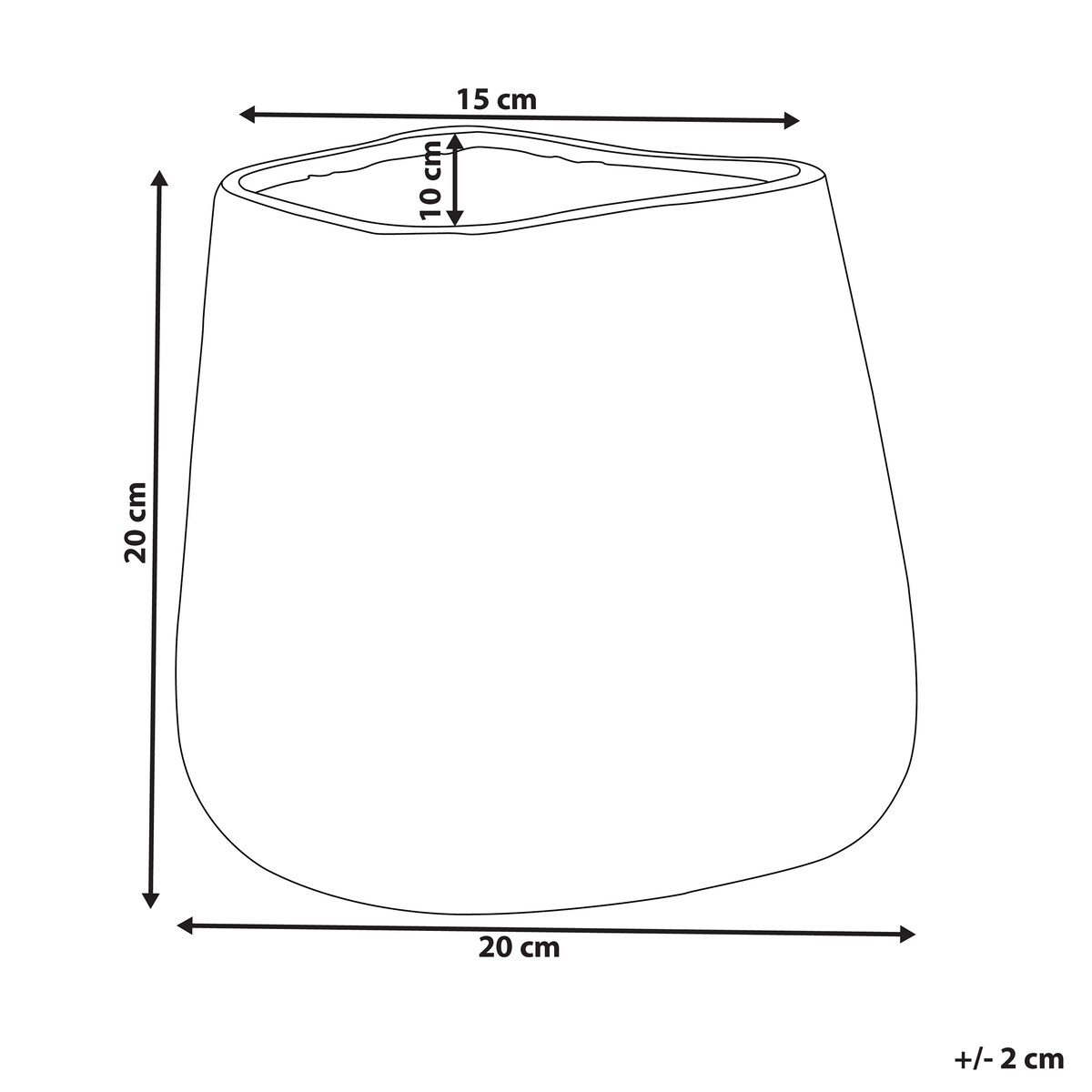 Wazon dekoracyjny CIRTA Kamionka 20 cm Złoty