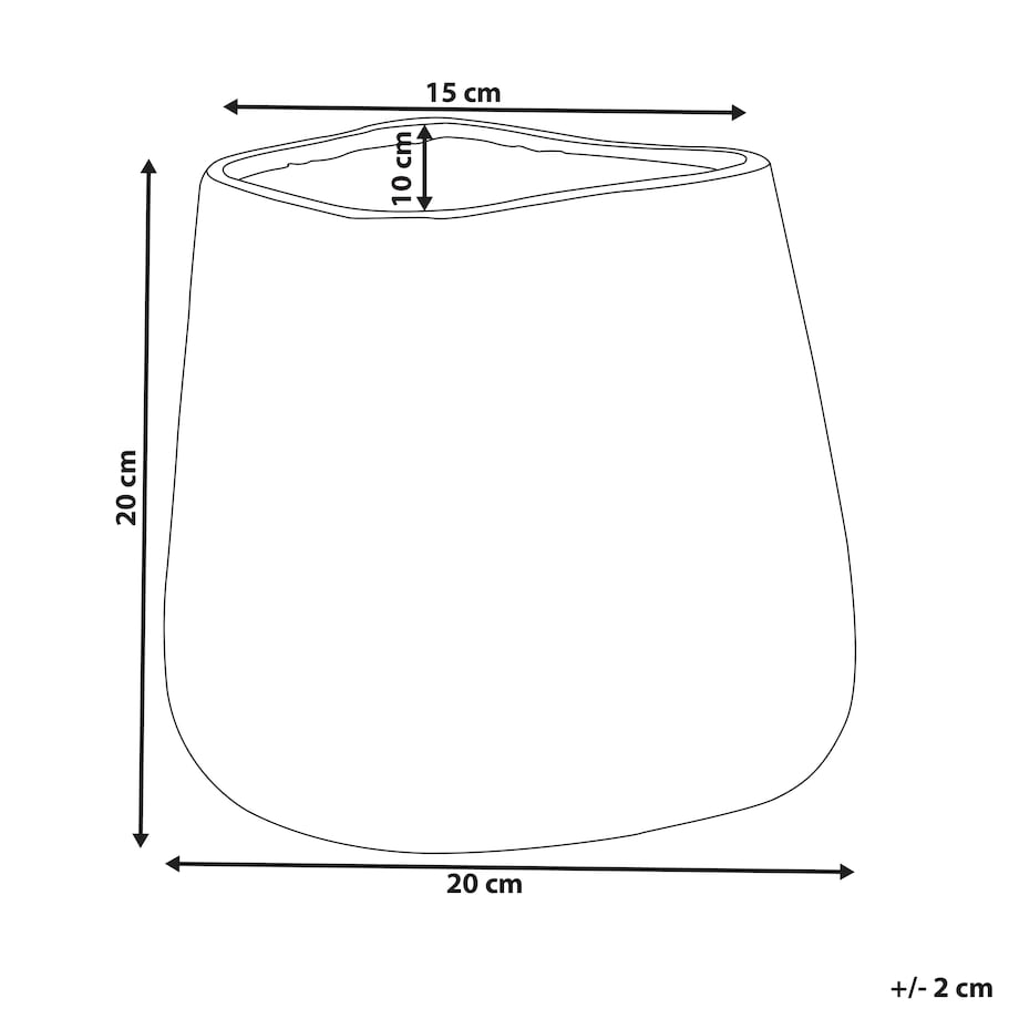 Wazon dekoracyjny CIRTA Kamionka 20 cm Złoty