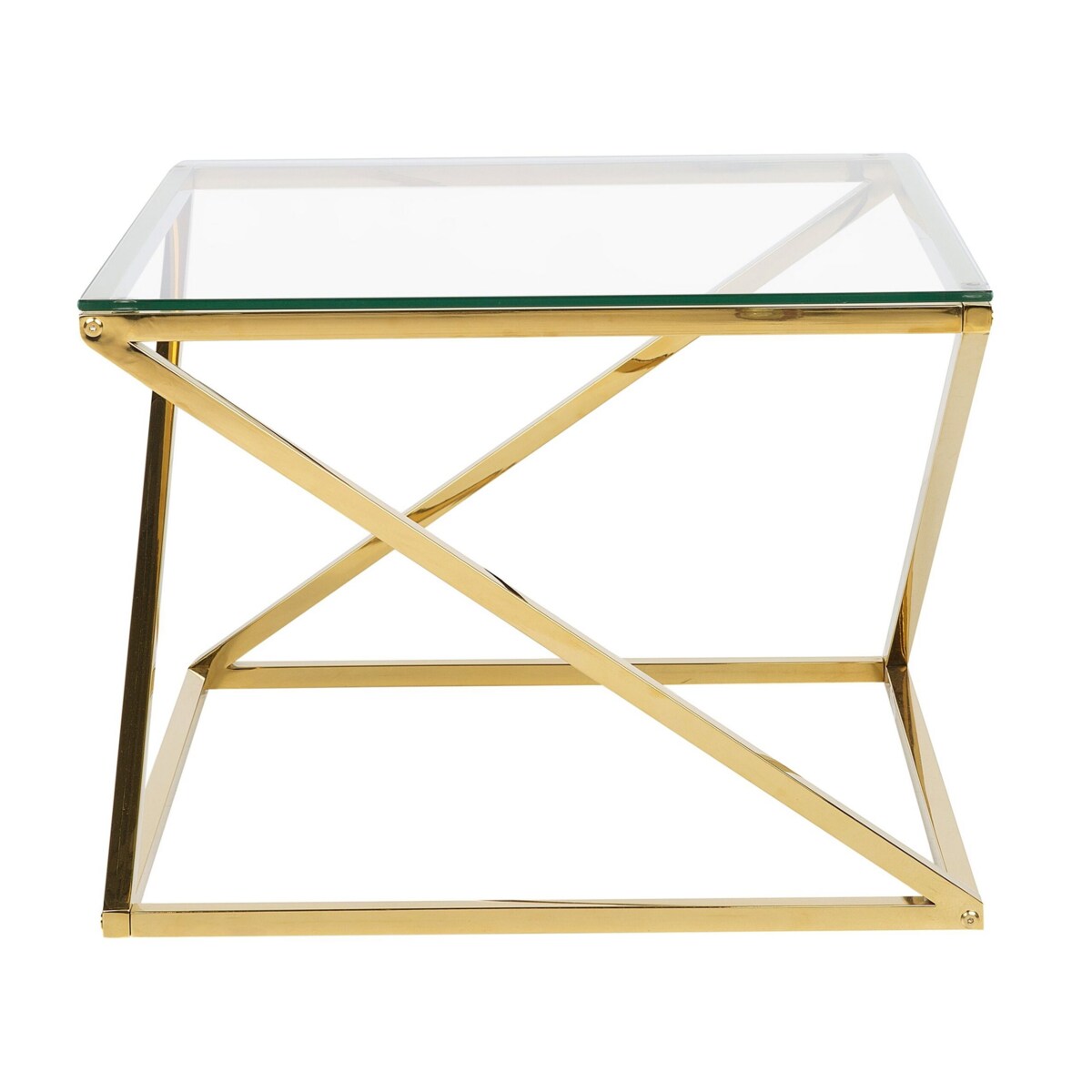 Stolik kawowy szklany złoty BEVERLY