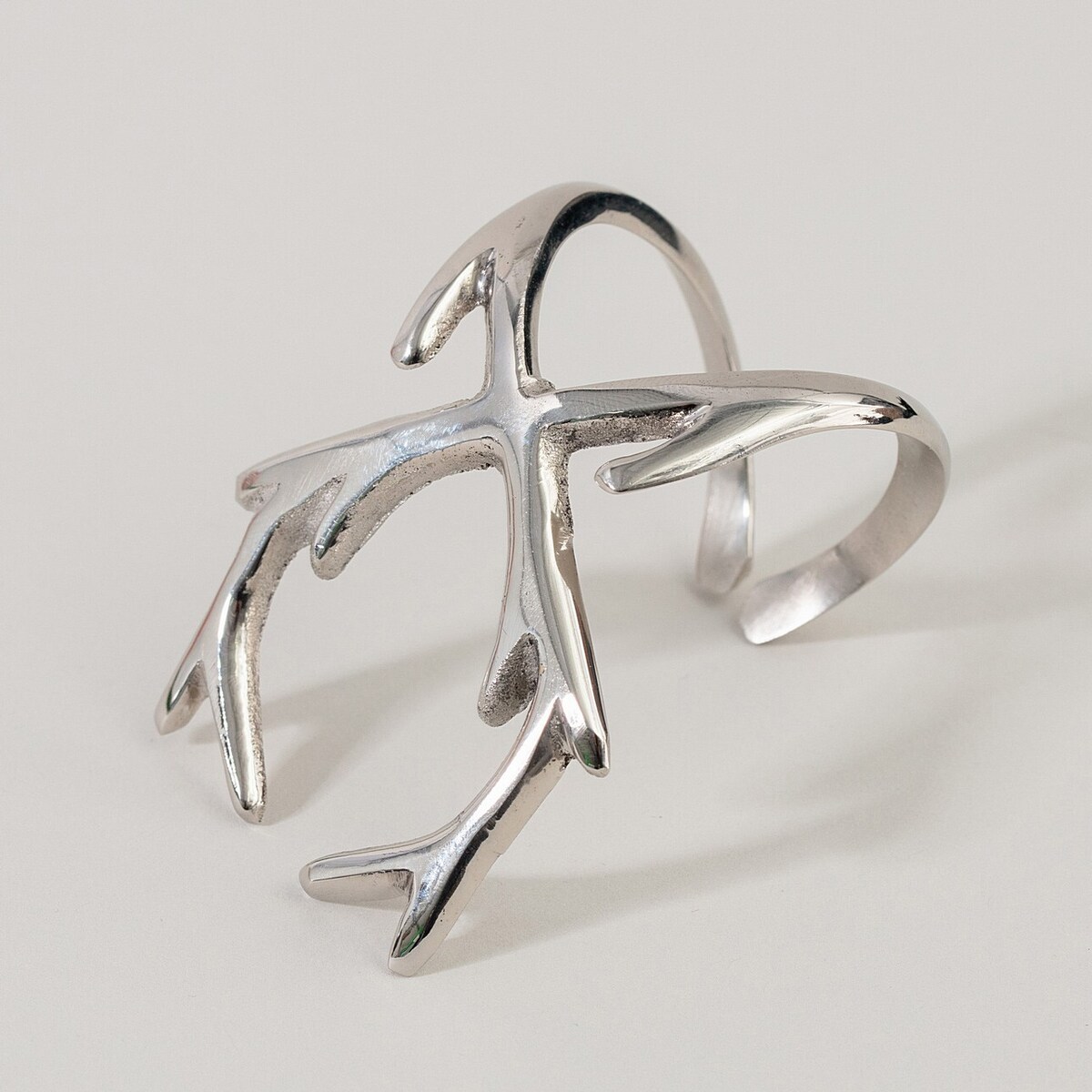 Obrączka na serwetkę Reindeer Charm boże narodzenie, święta, świąteczne, srebrny, 5 x 5 x 7 cm