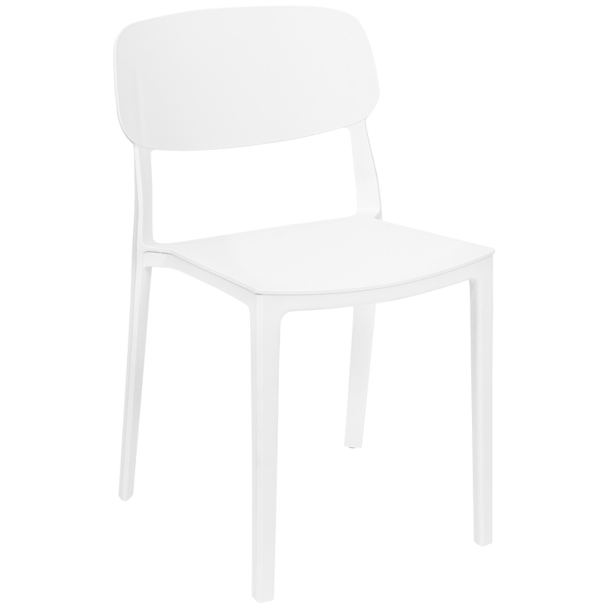 Krzesło plastikowe do salonu ogrodu nowoczesne białe oparcie