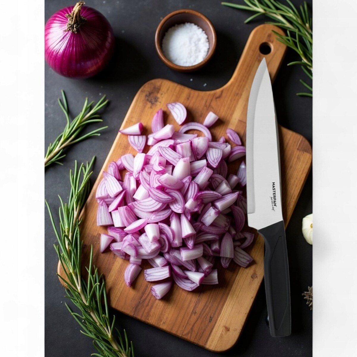 Zestaw Komplet Noży Kuchennych W Drewnianym Bloku 6 El Ostrzałka