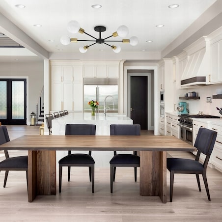 Lampa Sufitowa Żyrandol Plafon Pająk 6 Złota E27