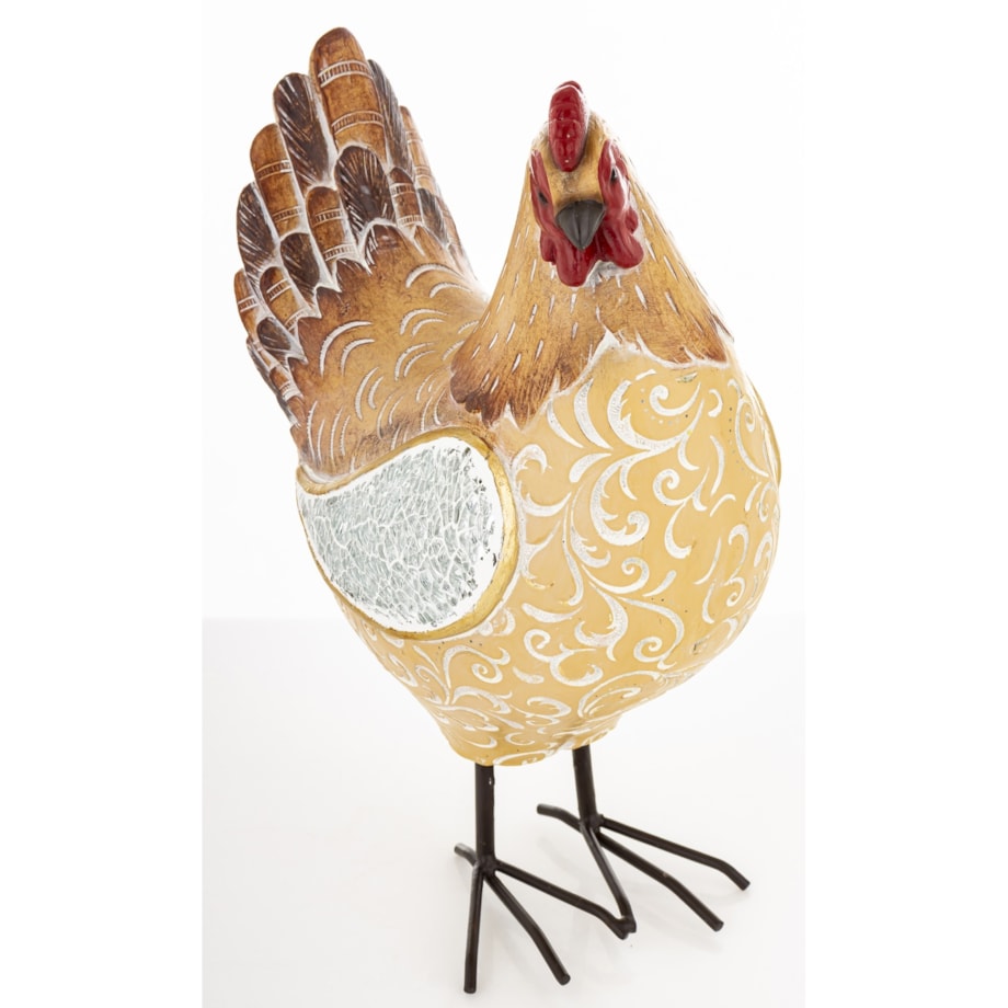 Dekoracja - brązowa kura 26x12x16 cm TOA duża