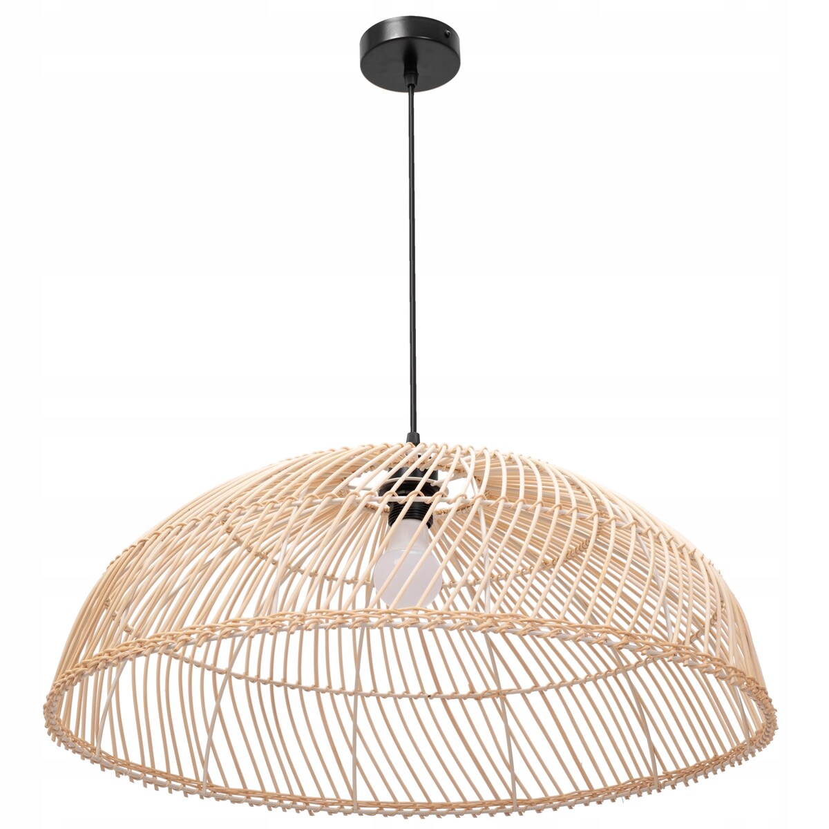 Lampa Wisząca Pleciona Bambus Natural Boho Duża