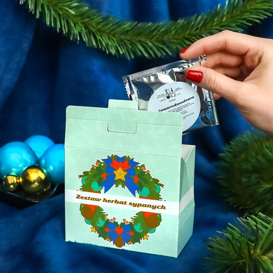 MAŁY ZESTAW PREZENTOWY MIX 5 RODZAJÓW HERBAT PREMIUM SYPANYCH PREZENT UPOMINEK POD CHOINKĘ NA ŚWIĘTA GWIAZDKĘ MIKOŁAJA BOŻE NARODZENIE DLA KOBIETY FACETA MĘŻCZYZNY