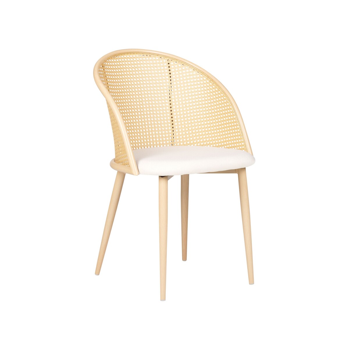 Zestaw 2 krzeseł do jadalni metalowy jasne drewno CORNELL