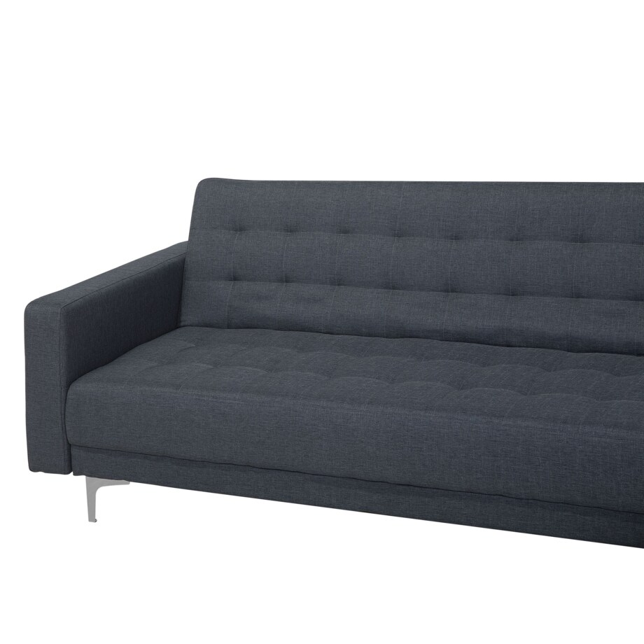 Narożnik rozkładany 4-osobowy z otomaną lewostronny ciemnoszary ABERDEEN