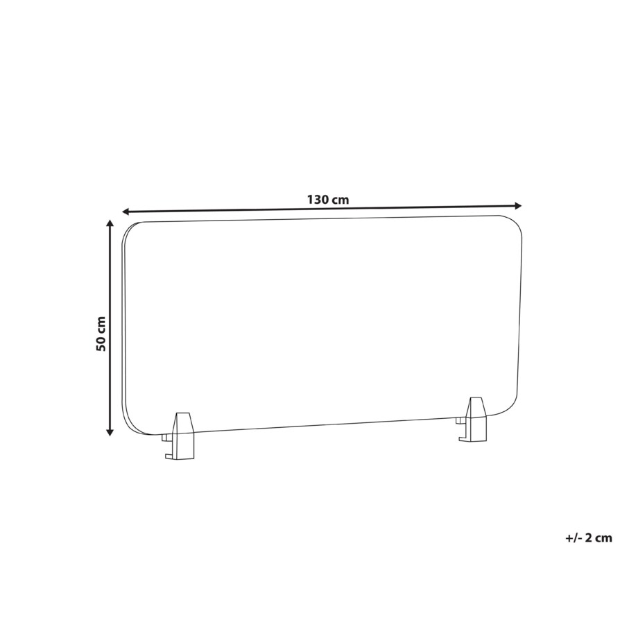 Przegroda biurkowa 130 x 50 cm Różne rozmiary