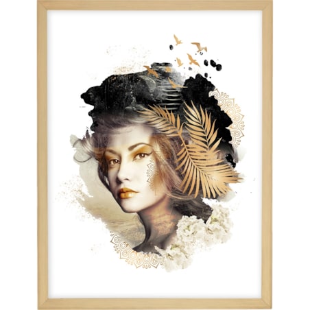 Obraz Woman 30x40cm gold, 30 x 40 cm