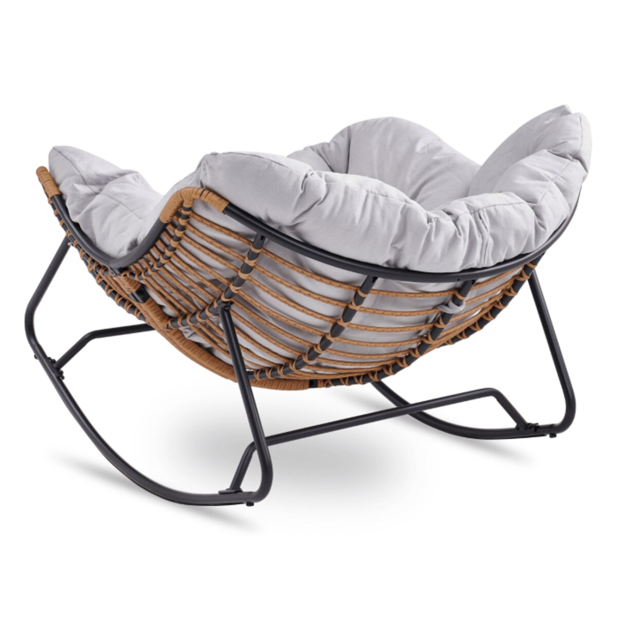 Fotel Leżak Ogrodowy Bujany Bujak Leżanka Do Salonu Na Taras ELTON Szary