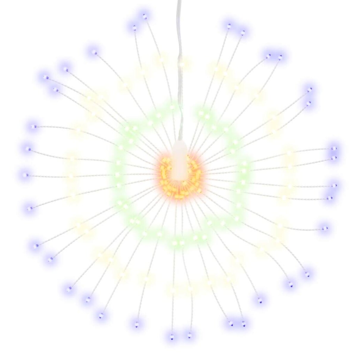 vidaXL Ozdoby świąteczne ze 140 lampkami LED, 4 szt., kolorowe, 17 cm