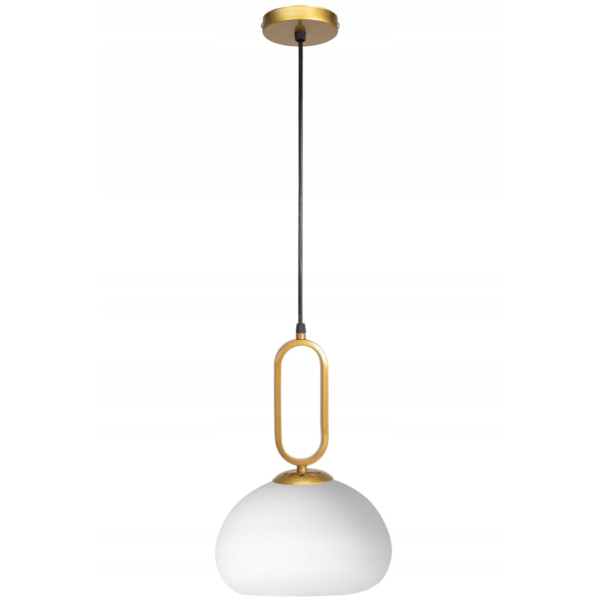 Lampa Wisząca Szklana Mleczna Złota Biała Toolight