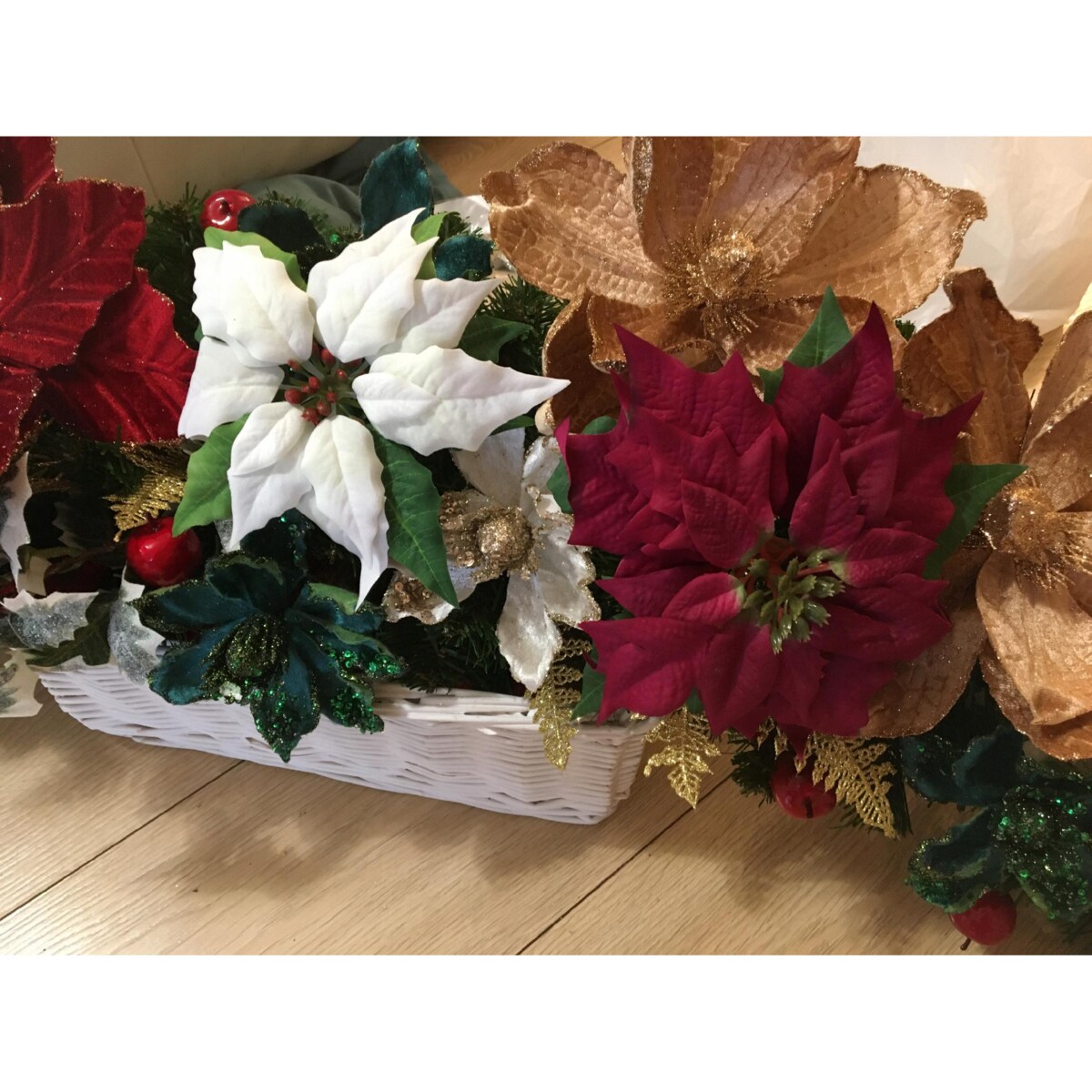 GWIAZDA KWIAT poinsecja BETLEJEMSKA BIAŁA jak żywa na bukiet stroik wianek