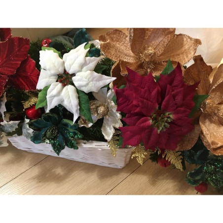 GWIAZDA KWIAT poinsecja BETLEJEMSKA BIAŁA jak żywa na bukiet stroik wianek