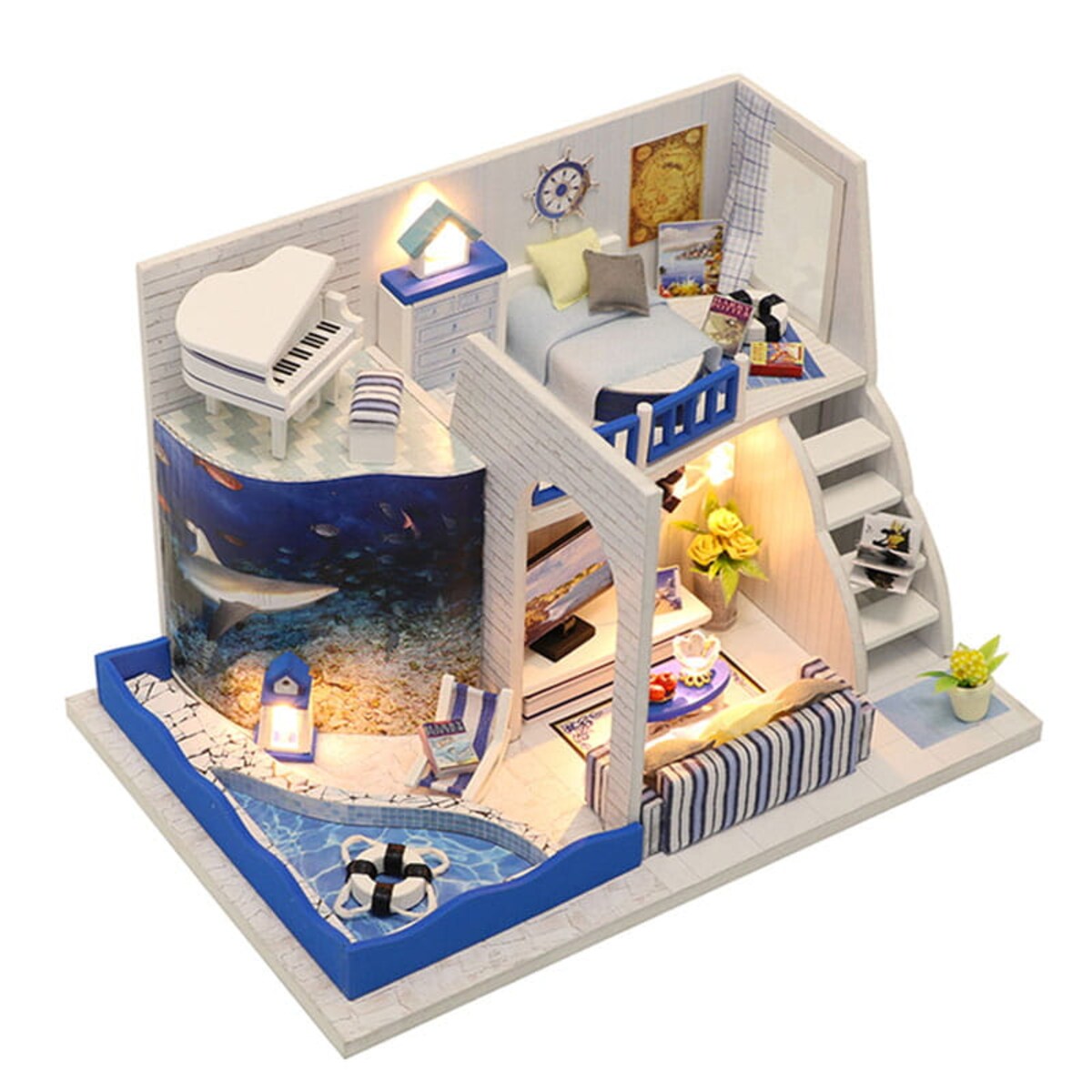 Miniaturowy domek - Greckie wakacje i szum morskich fal