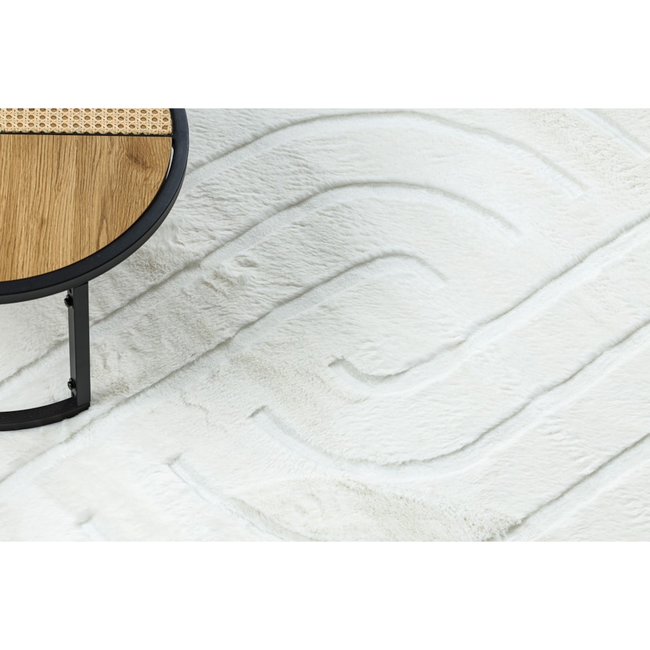 Dywan CURVY biały 11 Curves do prania, 140x190 cm