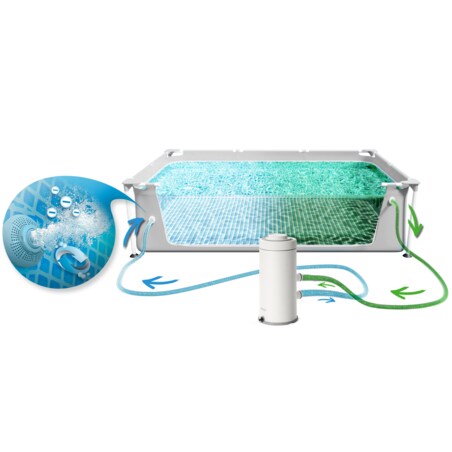 Basen stelażowy ogrodowy 400x200 Intex zestaw 9w1
