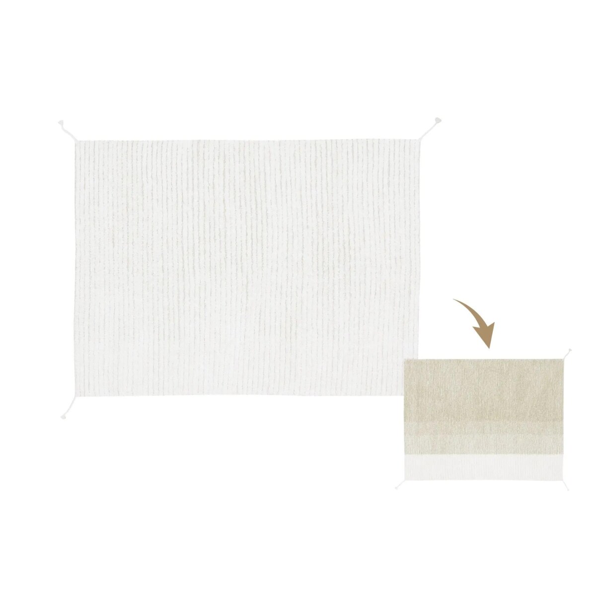 Dywan dziecięcy GELATO GREEN 120x160 zielony/beżowy dwustronny