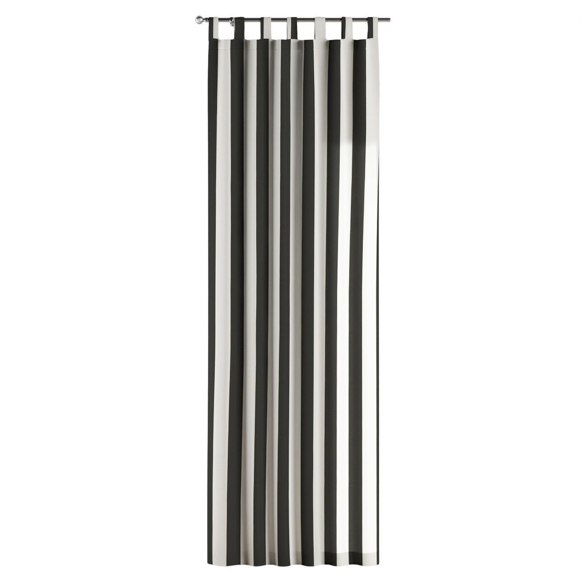 Zasłona na szelkach 1 szt. 130x260 pasy czarno-białe