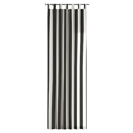 Zasłona na szelkach 1 szt. 130x260 pasy czarno-białe