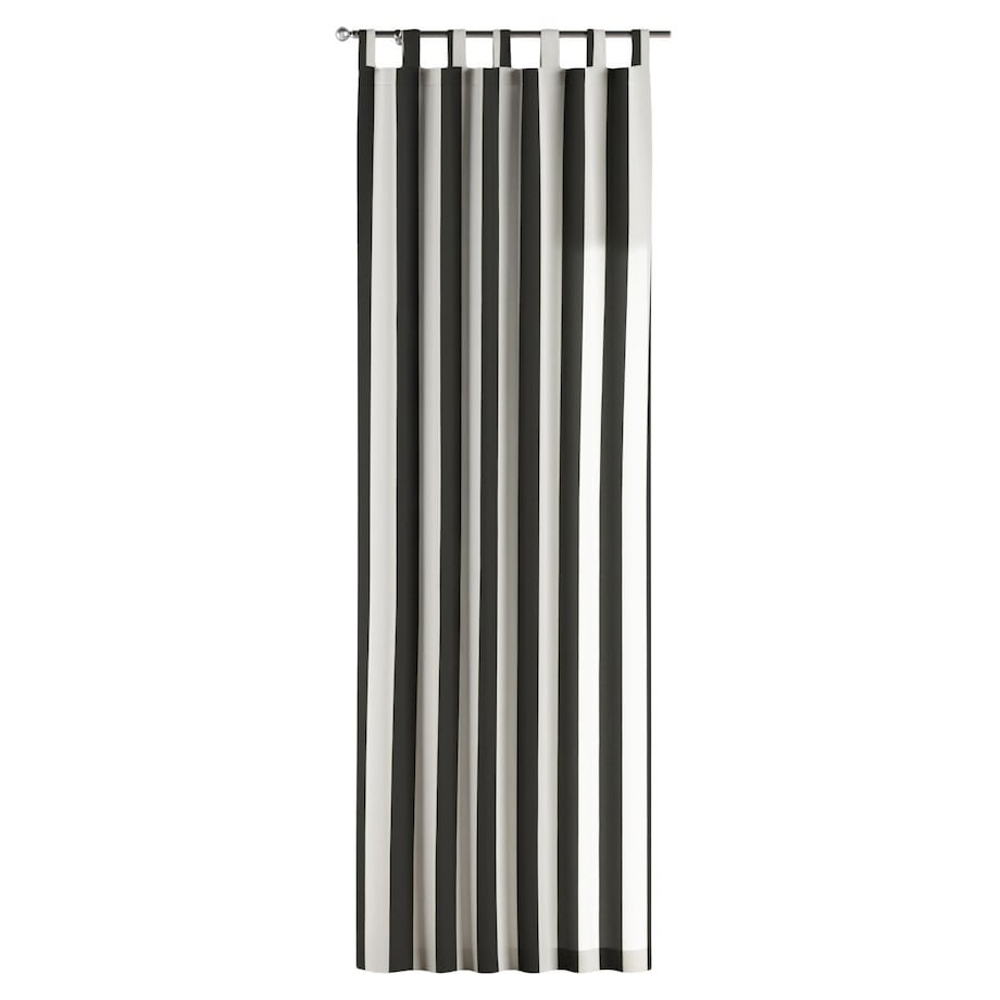Zasłona na szelkach 1 szt. 130x260 pasy czarno-białe