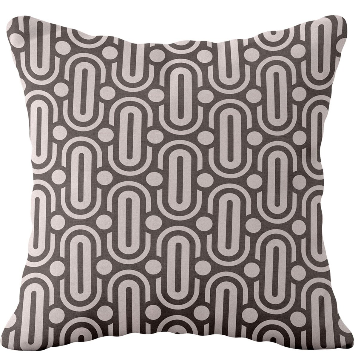 Poszewka dekoracyjna 43x43 beżowa, w brązowy ornament, Darymex