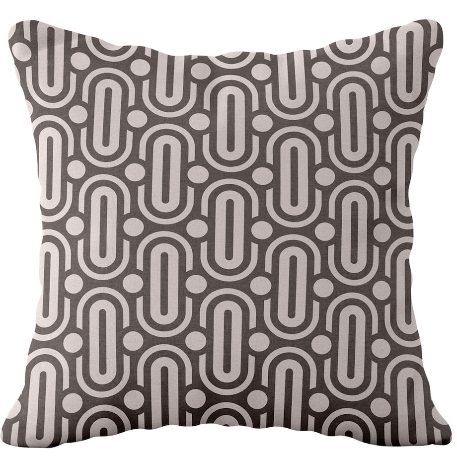 Poszewka dekoracyjna 43x43 beżowa, w brązowy ornament, Darymex