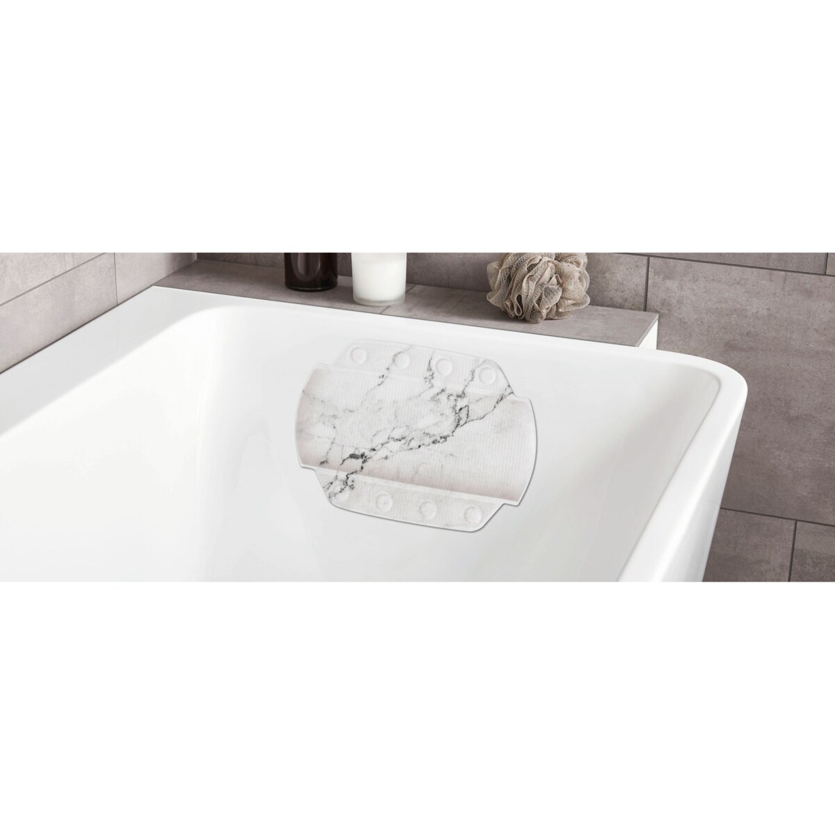 Kleine Wolke Marble Poduszka do wanny szary 32x 22 cm