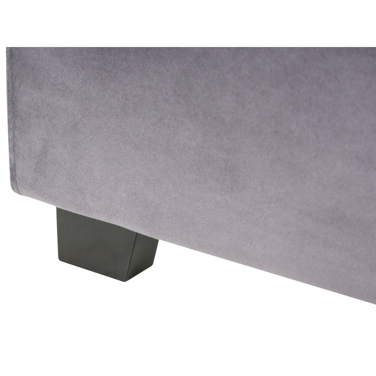 Łóżko wodne Welur ROUEN 180 x 200 cm Ciemnoszary