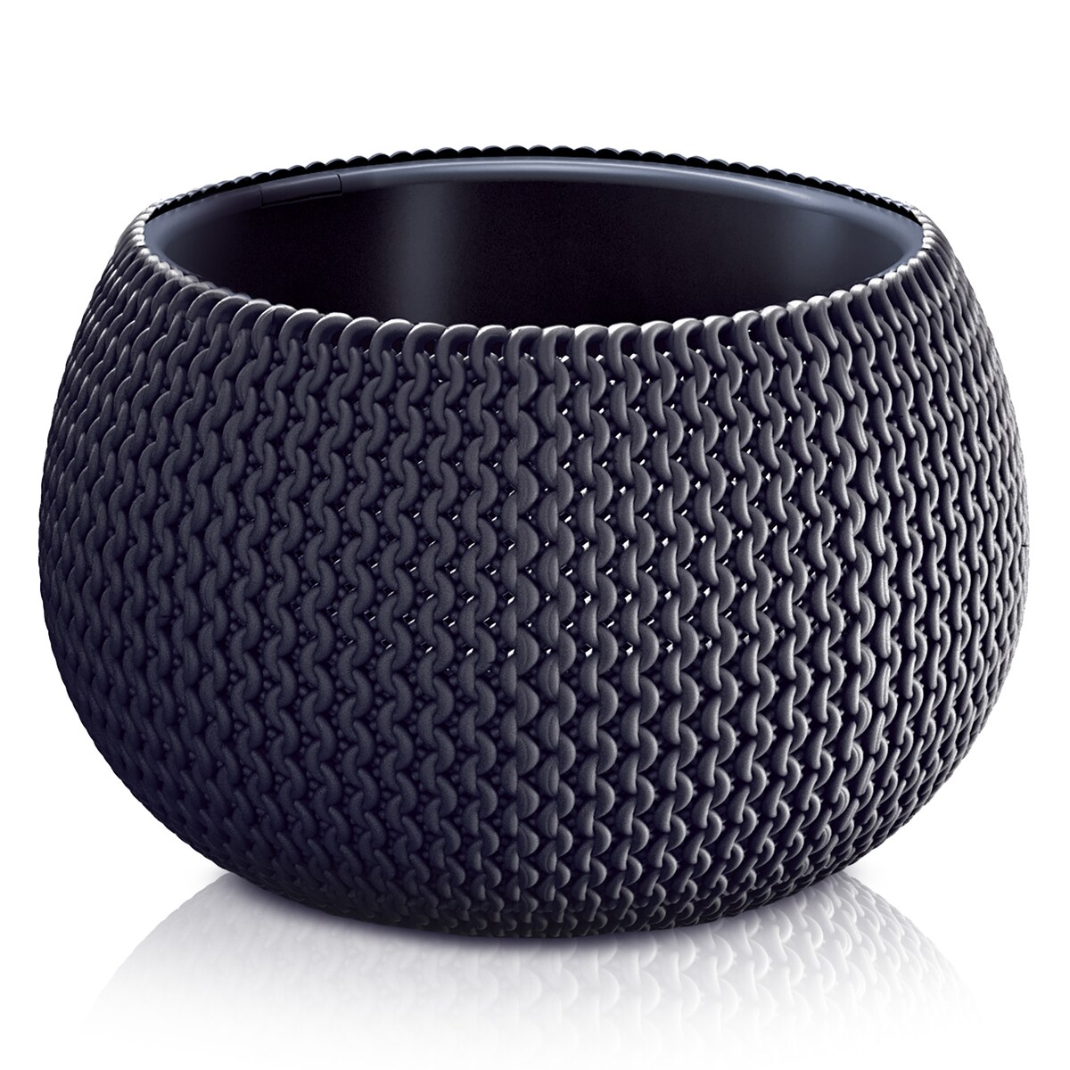 Doniczka Donica Do Domu I Ogrodu Splofy Bowl Antracytowa 29 Cm