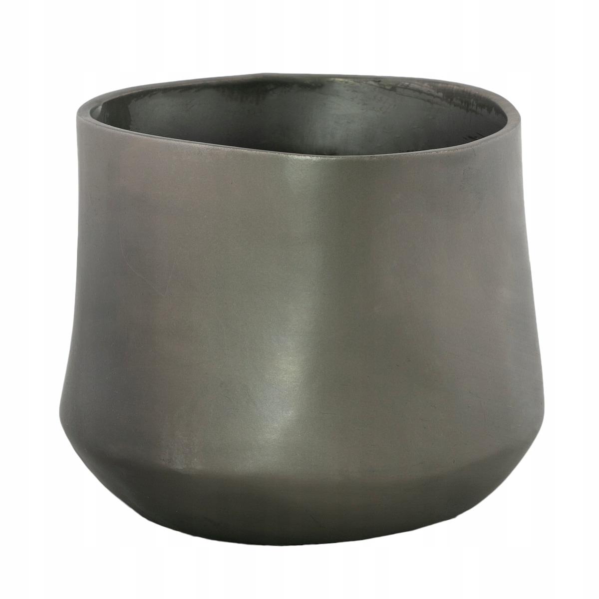 Srebrna osłonka na doniczkę CERAMICZNA śr. 13cm