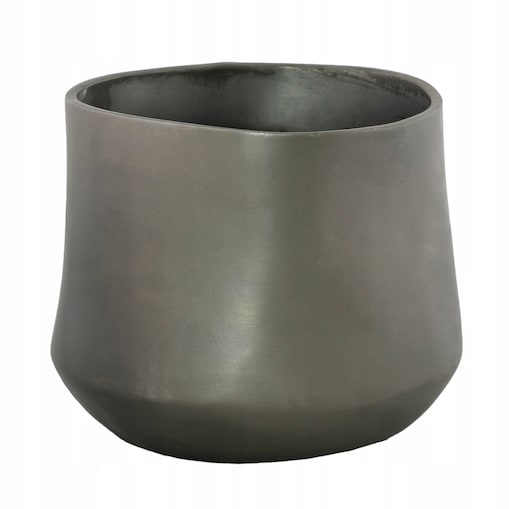 Srebrna osłonka na doniczkę CERAMICZNA śr. 13cm