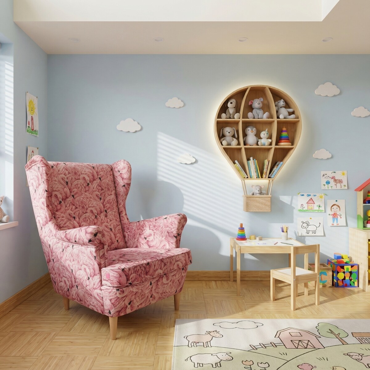 Fotel uszak Flamingos