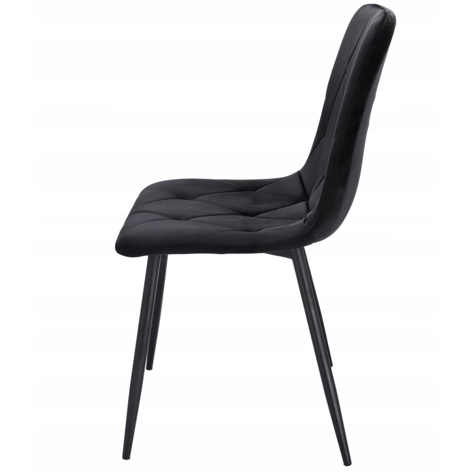 2 X Krzesło Do Jadalni Kuchni Stołu Zestaw Komplet Piado Czarne