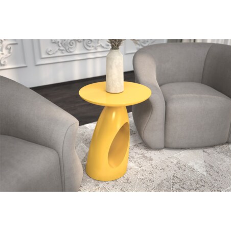 Stolik drewniany różne kolory Island, kolor żółty